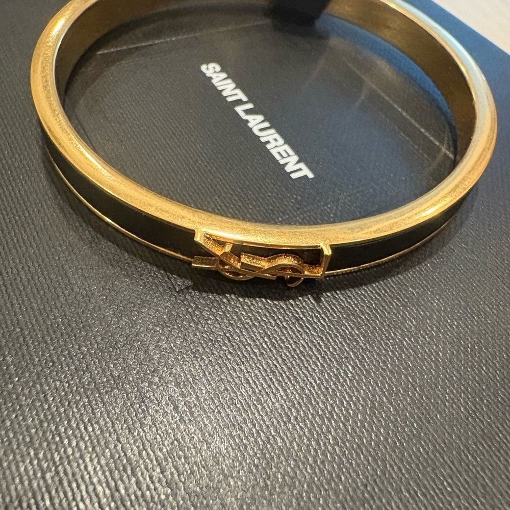 Brand new with box and dustbag Saint Laurent Black Leather Bracelet - Picture 4 of 5